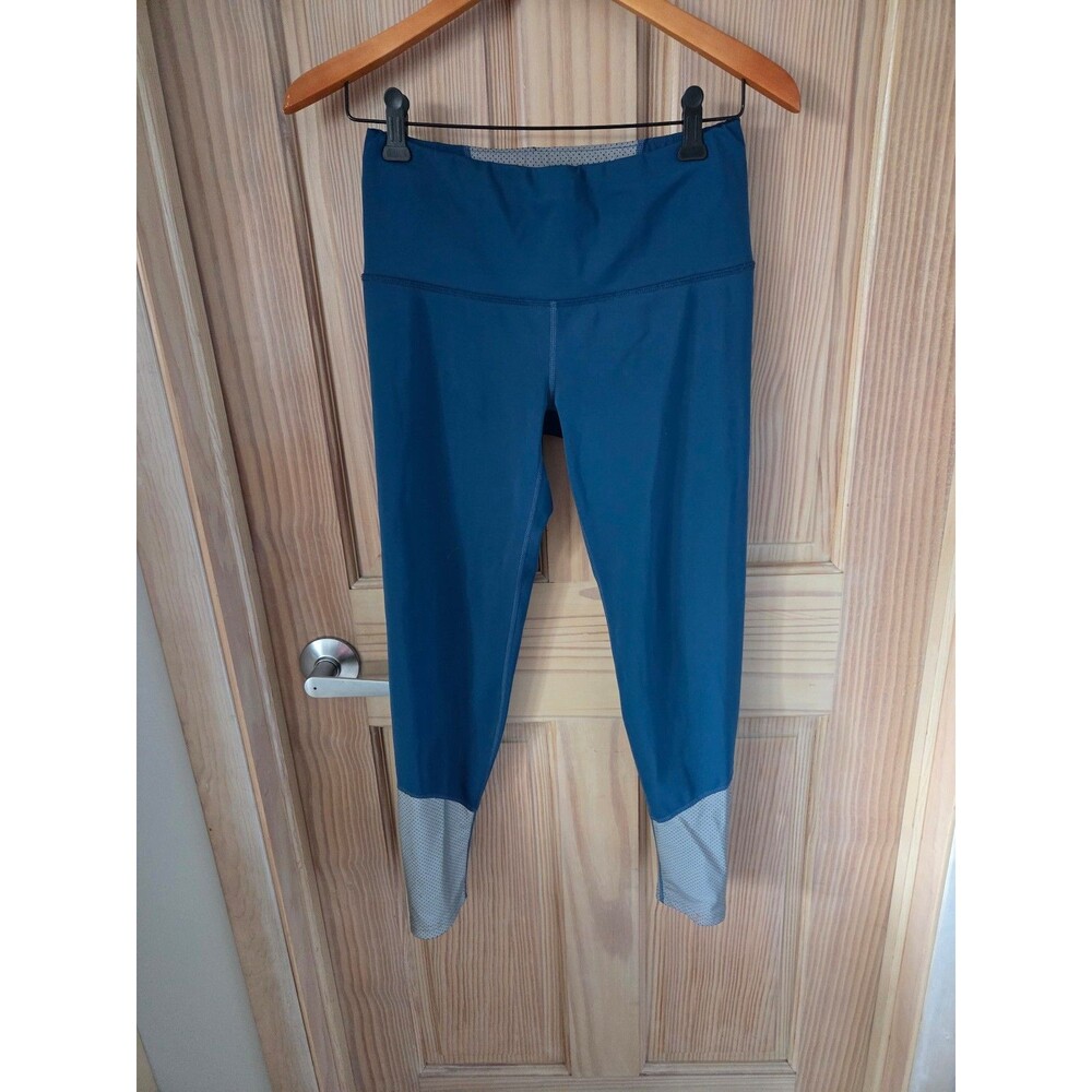 Oiselle Women's Blue Grey Leggings 6 Athletic Running Yoga